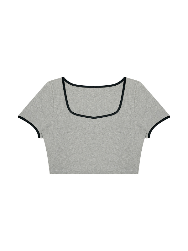 Women's Color Block Crop T-Shirt