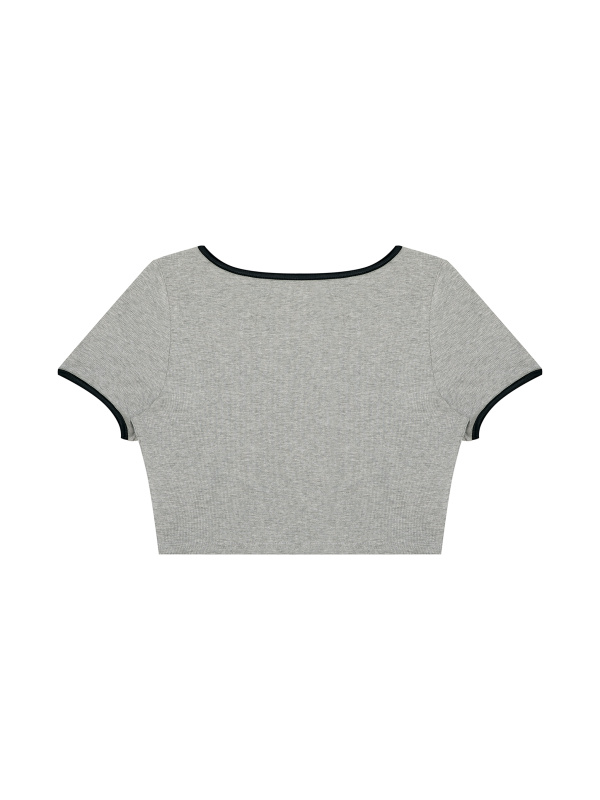 Women's Color Block Crop T-Shirt