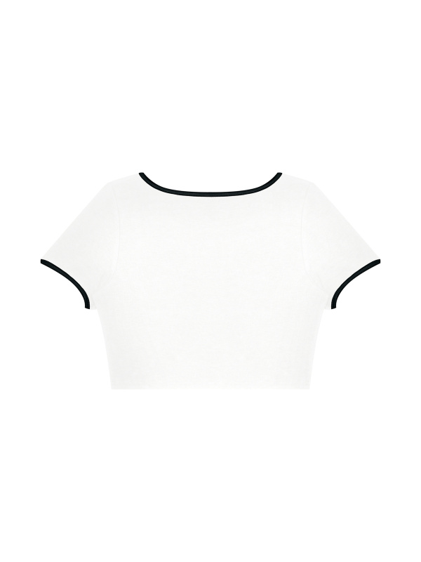 Women's Color Block Crop T-Shirt