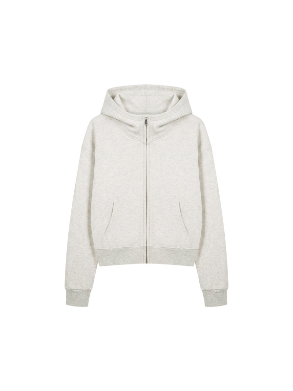 Women's Crop Full Zip Hoodie