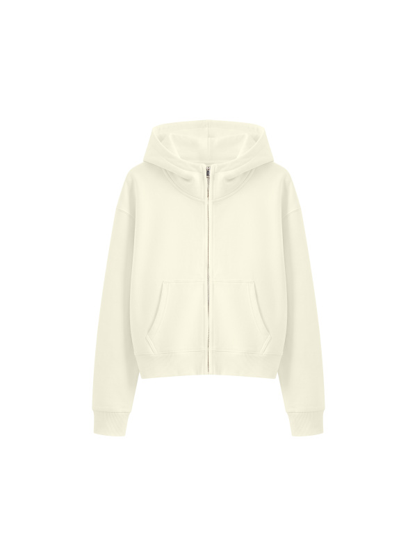 Women's Crop Full Zip Hoodie