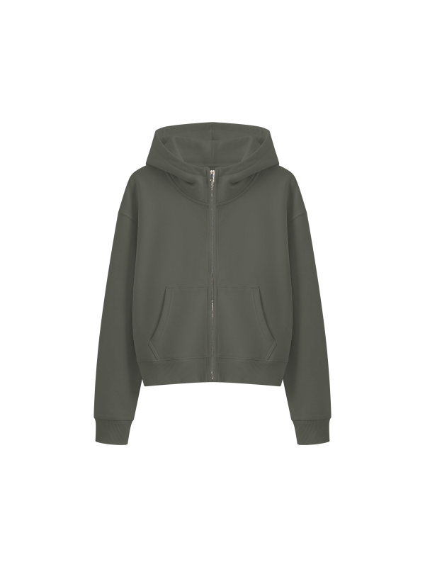 Women's Crop Full Zip Hoodie
