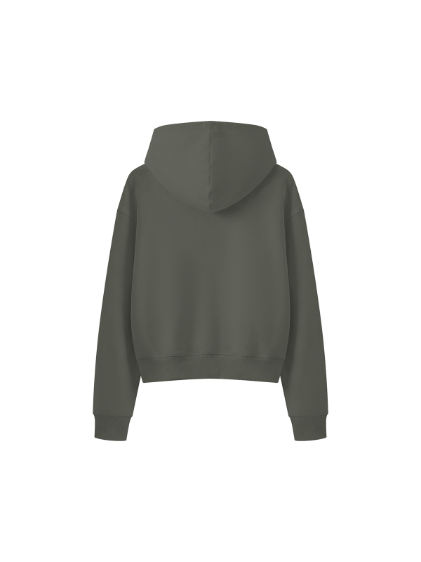 Women's Crop Full Zip Hoodie