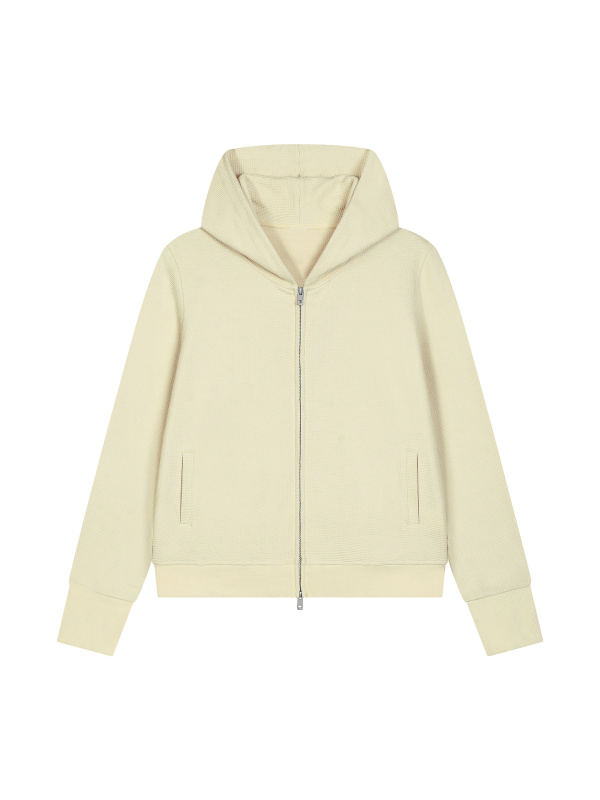 Women's Waffle Full Zip Hoodie