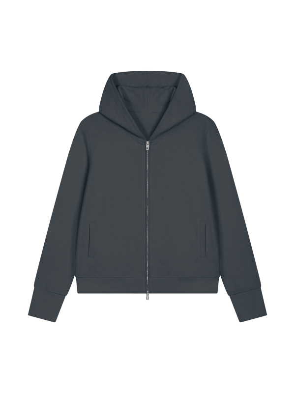 Women's Waffle Full Zip Hoodie