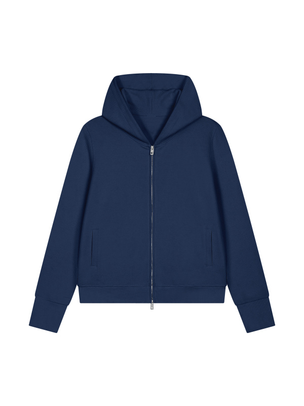 Women's Waffle Full Zip Hoodie
