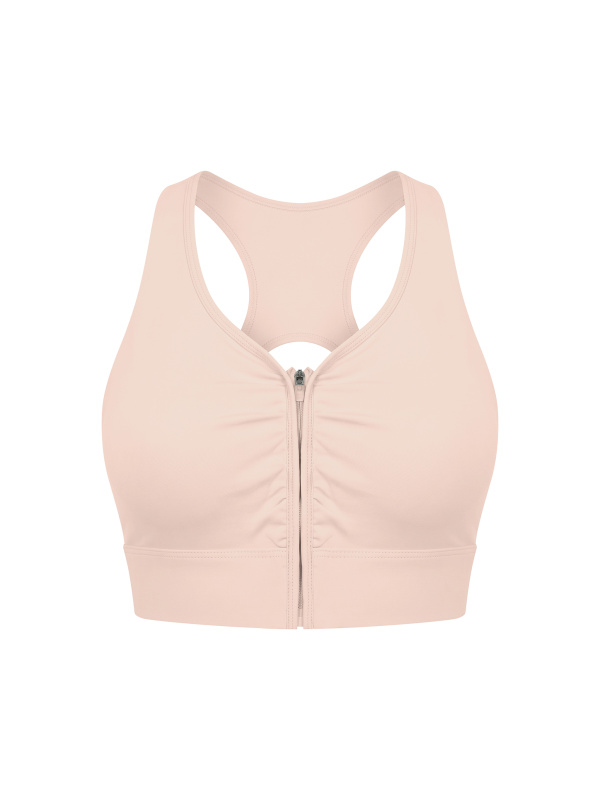 Women’s Cropped Zip Yoga Sports Bra