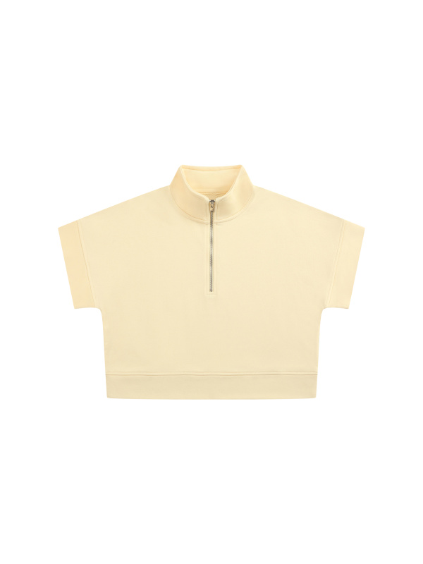 Women's Quarter Zip Crop Sweatshirt