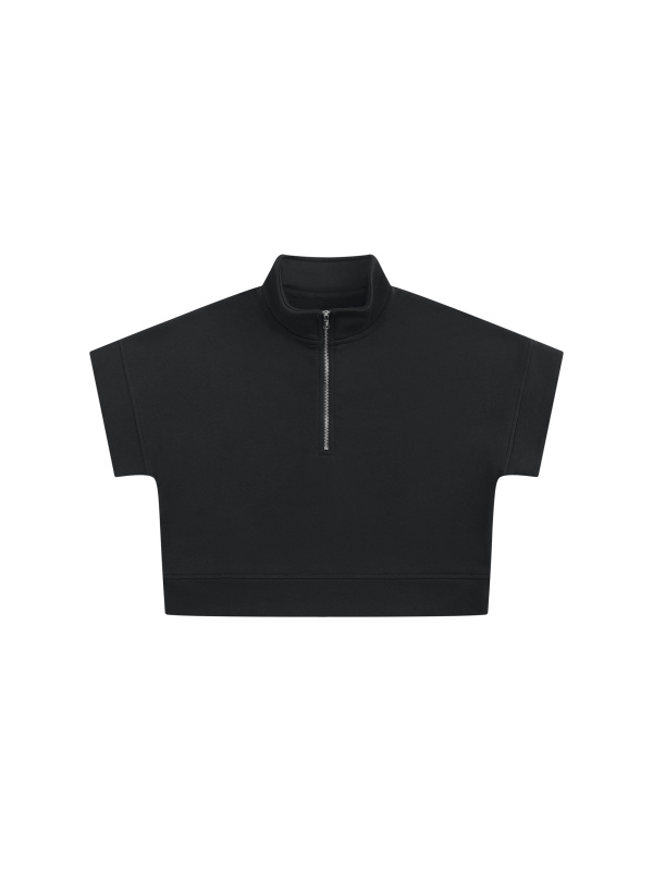 Women's Quarter Zip Crop Sweatshirt