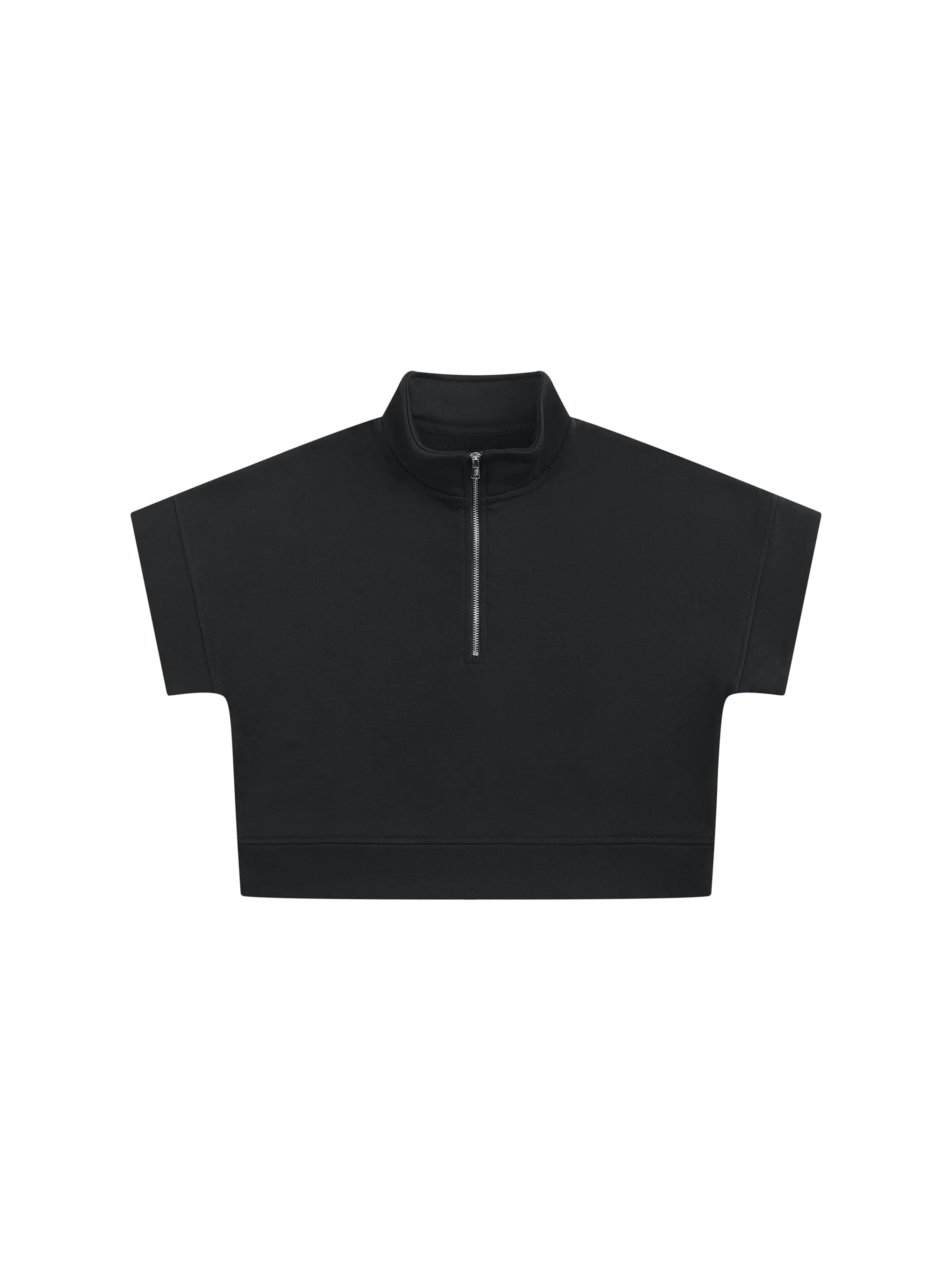 Women's Quarter Zip Crop Sweatshirt