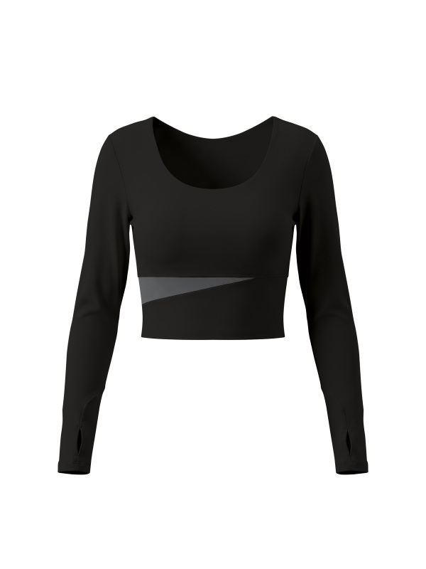 Women's Panelled Long Sleeve Yoga T-Shirt