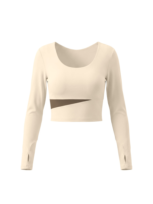 Women's Panelled Long Sleeve Yoga T-Shirt