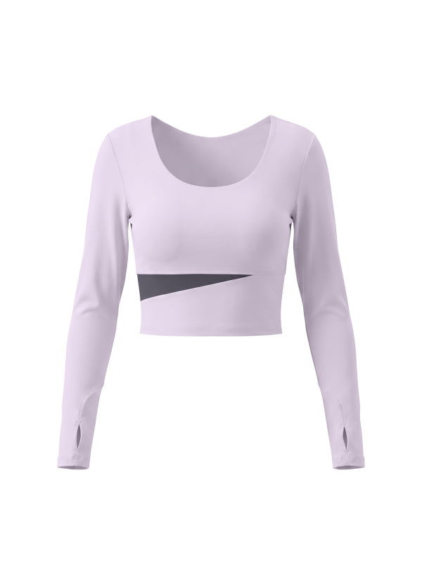 Women's Panelled Long Sleeve Yoga T-Shirt