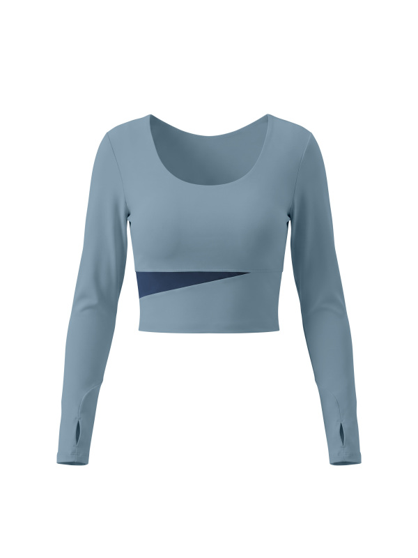 Women's Panelled Long Sleeve Yoga T-Shirt