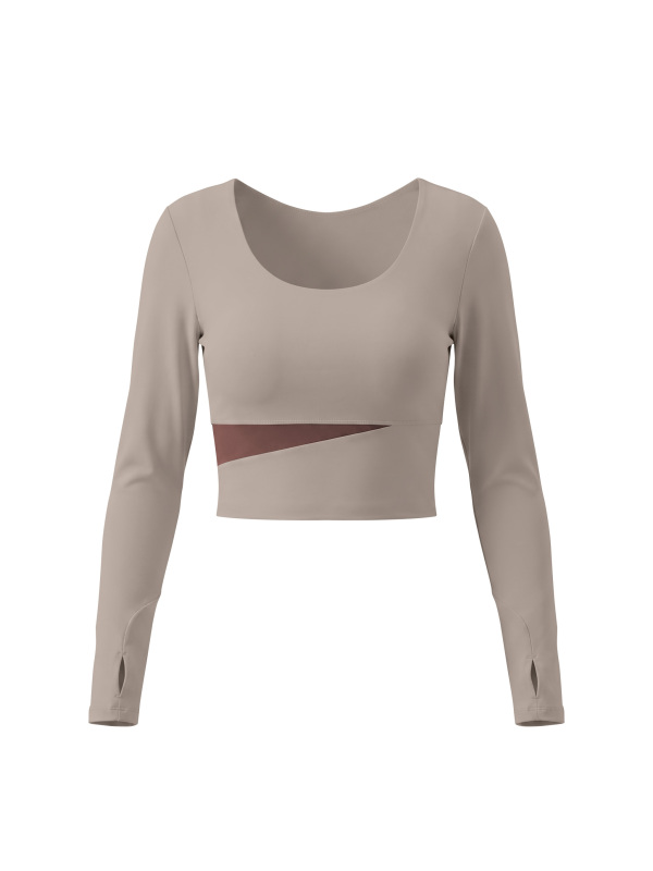 Women's Panelled Long Sleeve Yoga T-Shirt