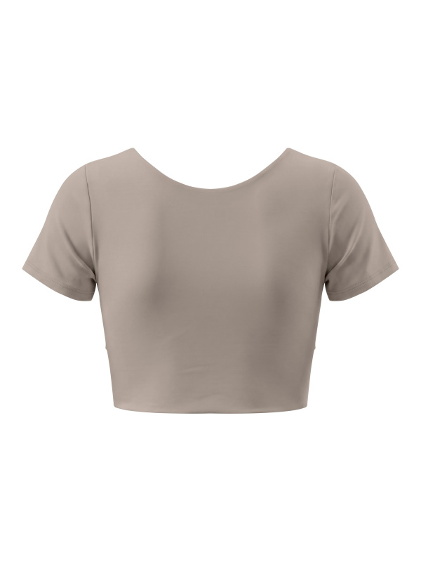 Women's Panelled Crop Yoga T-Shirt