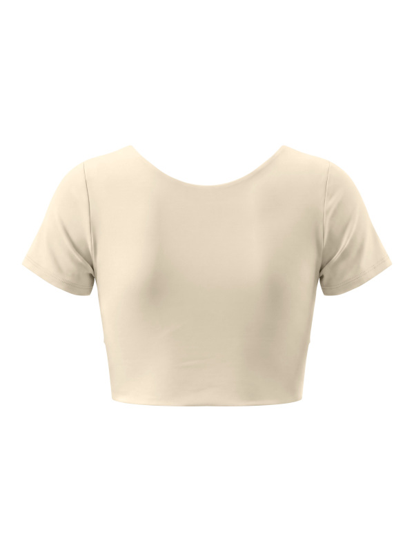 Women's Panelled Crop Yoga T-Shirt