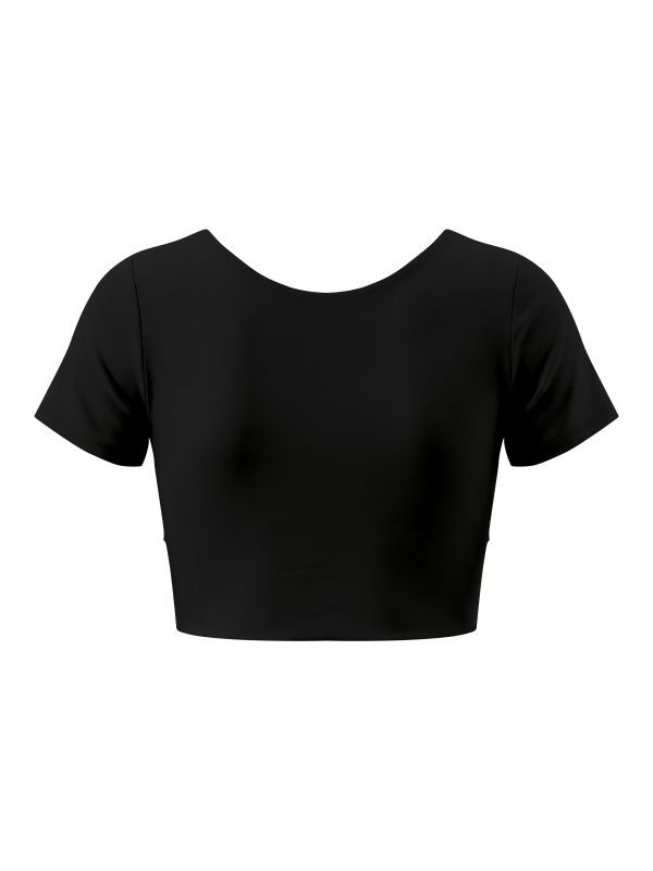 Women's Panelled Crop Yoga T-Shirt