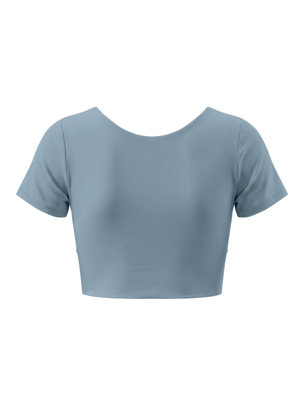 Women's Panelled Crop Yoga T-Shirt
