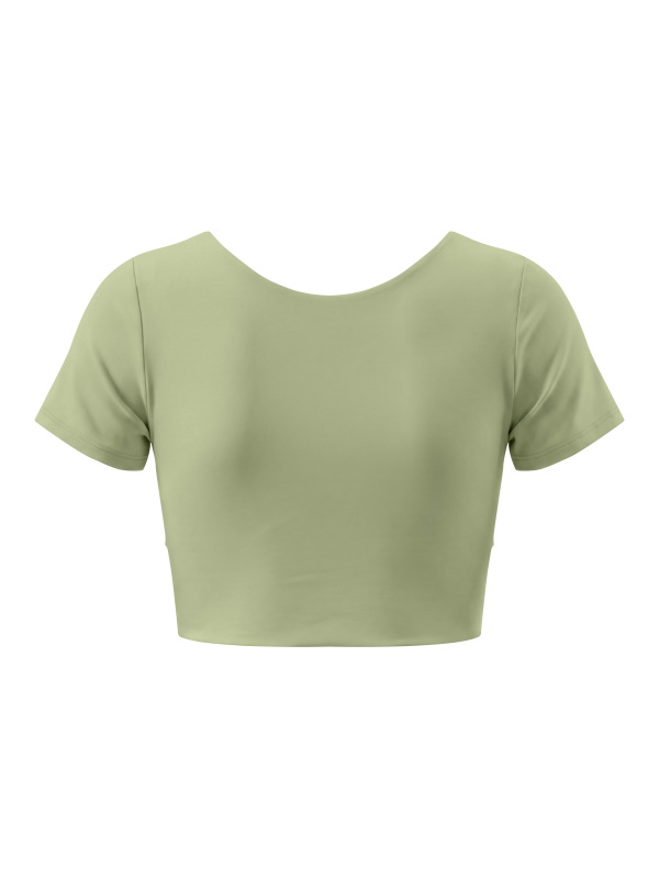 Women's Panelled Crop Yoga T-Shirt