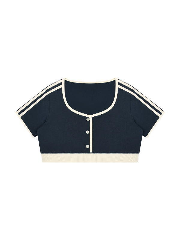 Women’s Color Block Crop T-Shirt