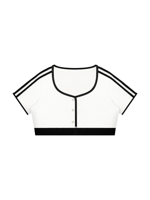 Women’s Color Block Crop T-Shirt