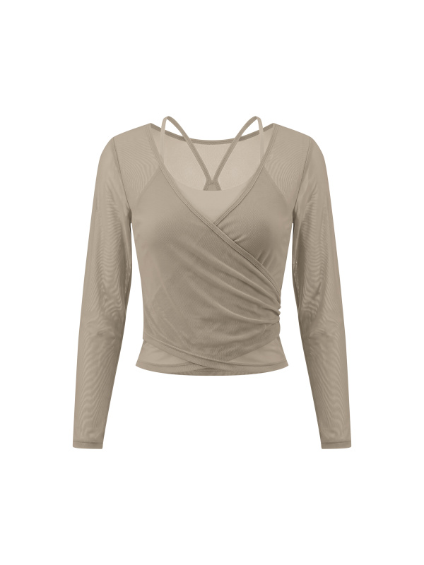 Women's 2-Piece Layered Yoga T-Shirt