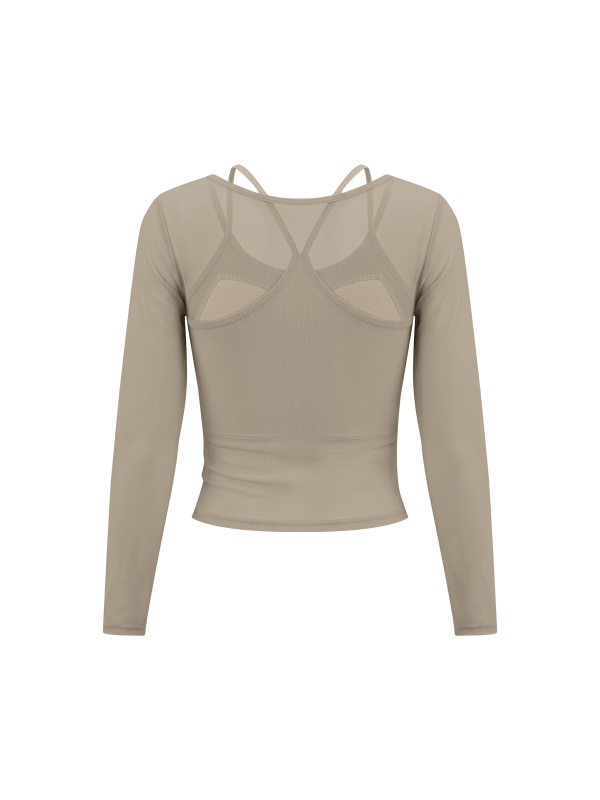Women's 2-Piece Layered Yoga T-Shirt