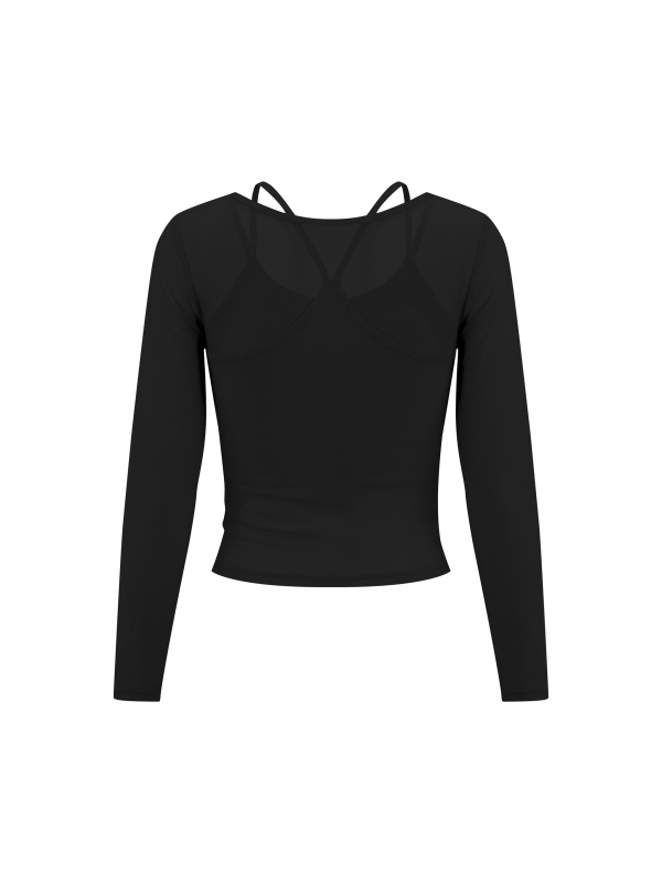 Women's 2-Piece Layered Yoga T-Shirt