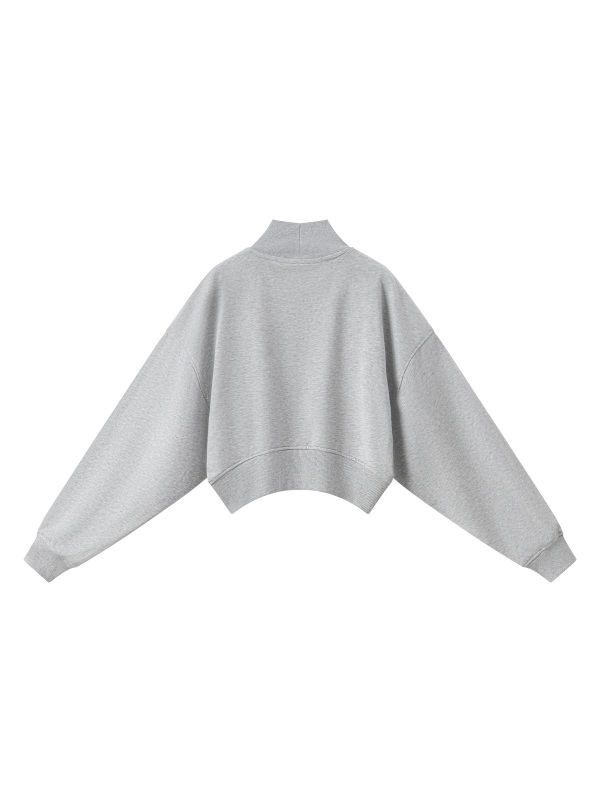 Women's Crop Mock Neck Sweatshirt