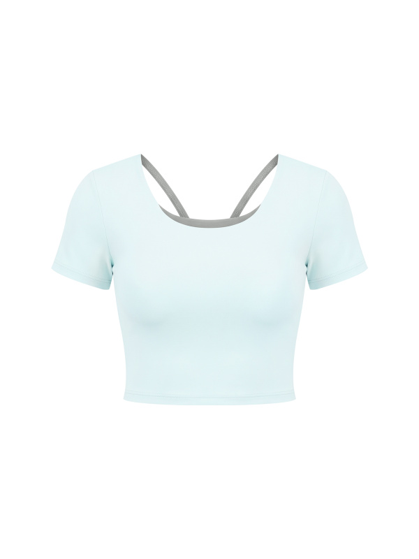 Women's Color Block Yoga T-Shirt