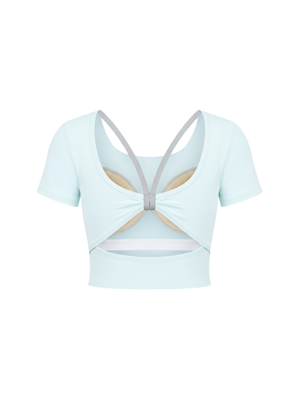 Women's Color Block Yoga T-Shirt