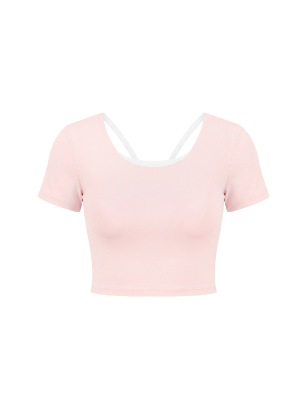Women's Color Block Yoga T-Shirt