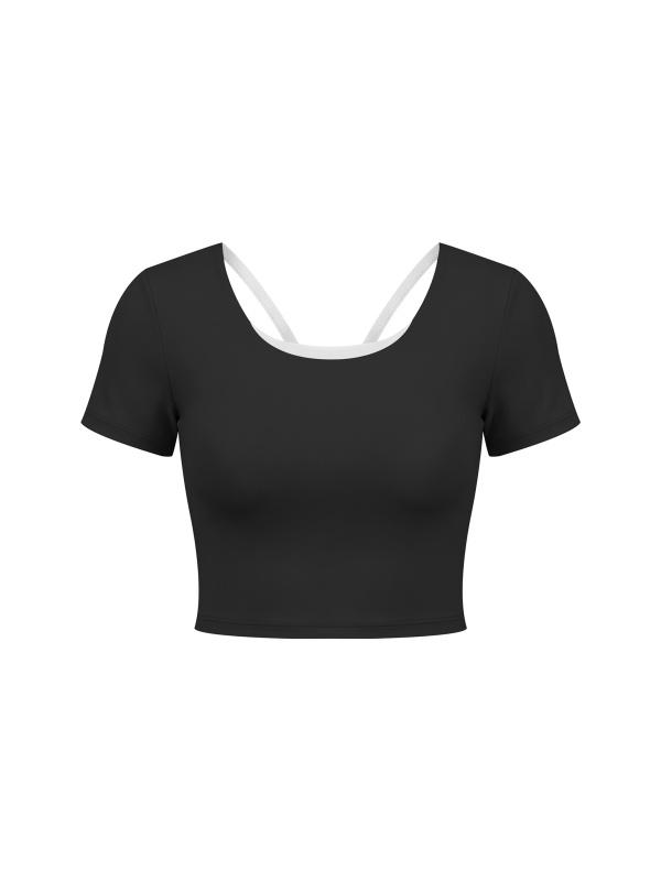 Women's Color Block Yoga T-Shirt