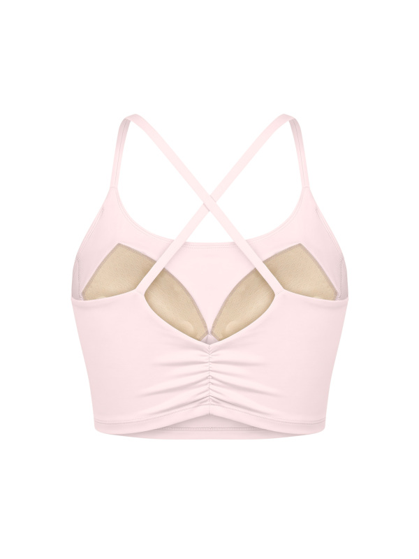 Women's Ruched Cropped Yoga Tank Top