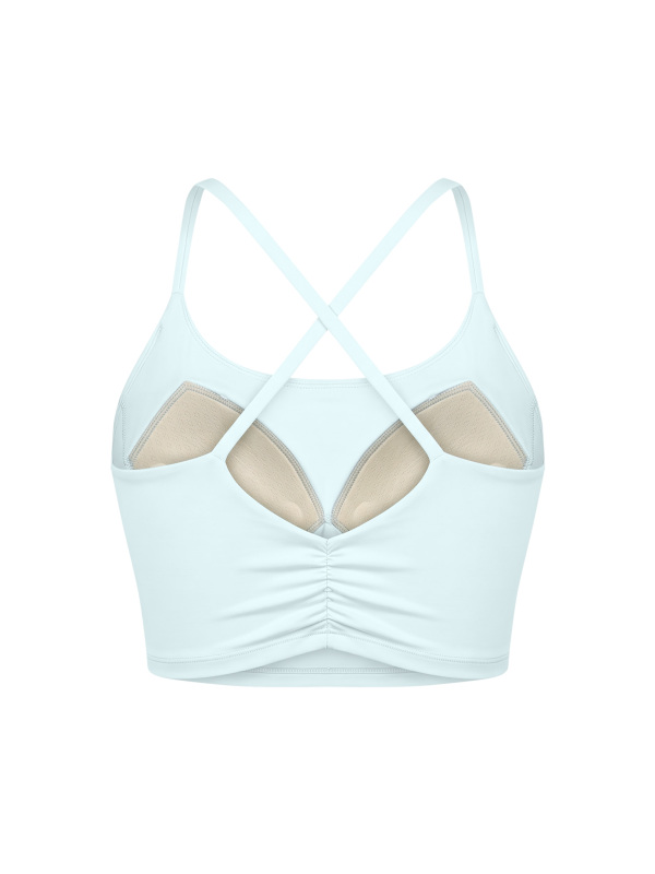 Women's Ruched Cropped Yoga Tank Top