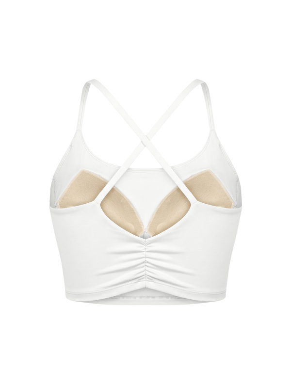Women's Ruched Cropped Yoga Tank Top