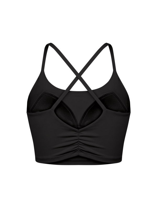 Women's Ruched Cropped Yoga Tank Top
