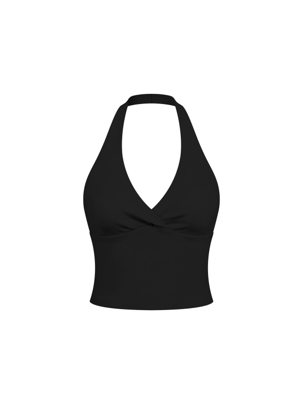 Women’s Ruched Halter Yoga Tank Top