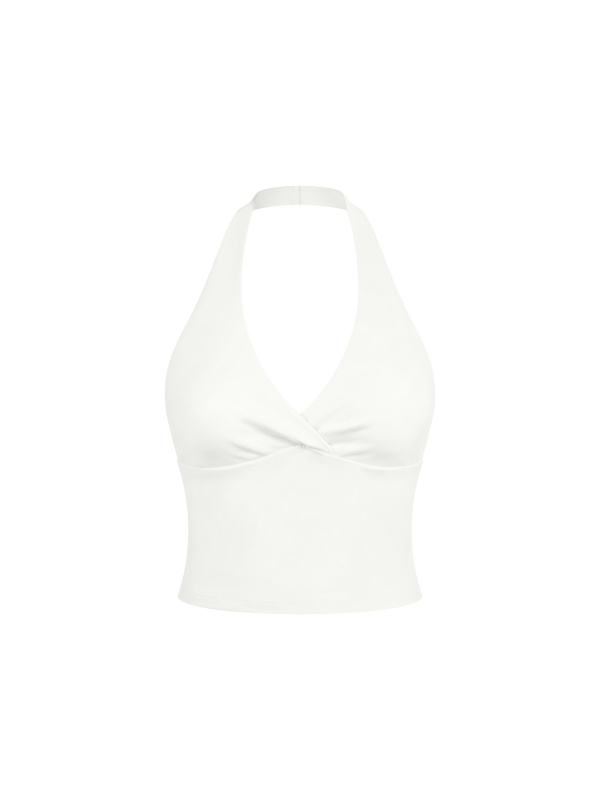 Women’s Ruched Halter Yoga Tank Top