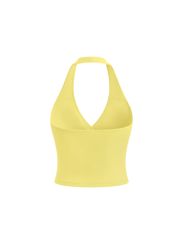 Women’s Ruched Halter Yoga Tank Top