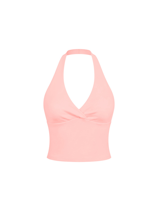 Women’s Ruched Halter Yoga Tank Top