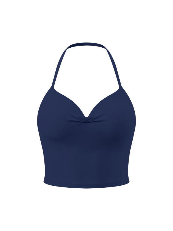 Women's Ruched Halter Yoga Tank Top