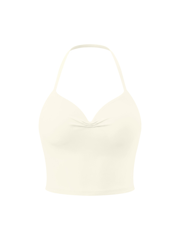Women's Ruched Halter Yoga Tank Top