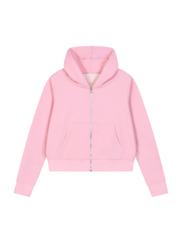 Women's Sparkles Fleece Full Zip Hoodie