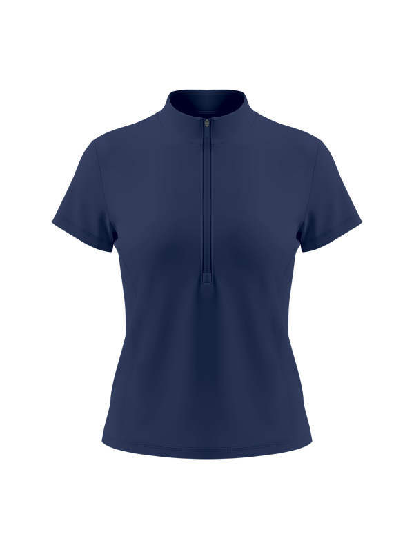 Women's Yoga Quarter-Zip Mock Neck T-Shirt