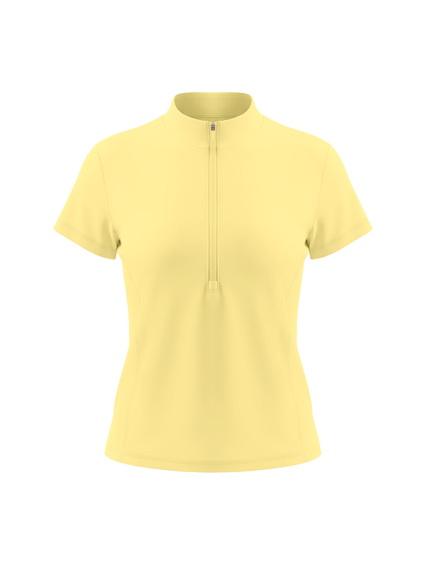 Women's Yoga Quarter-Zip Mock Neck T-Shirt