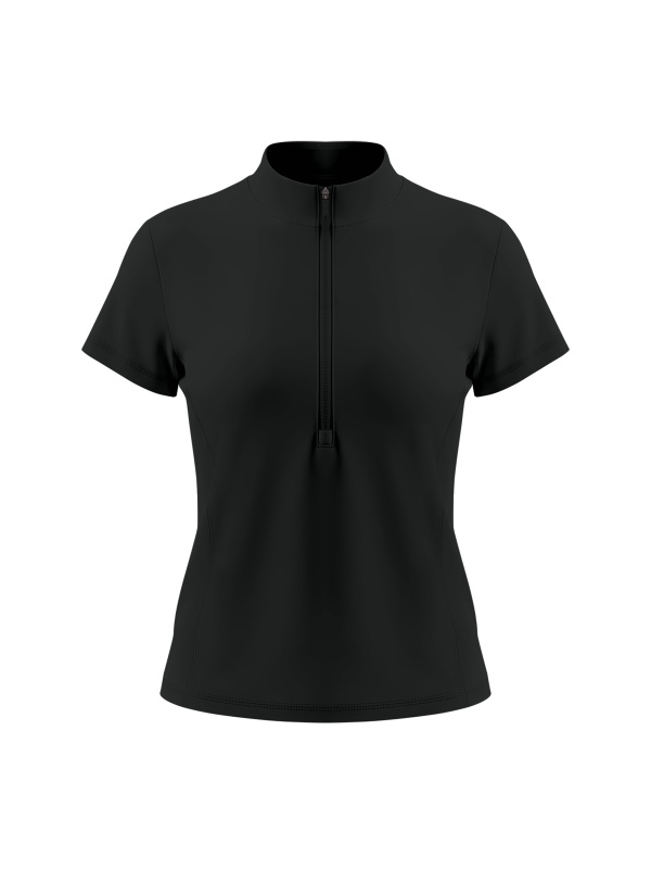 Women's Yoga Quarter-Zip Mock Neck T-Shirt