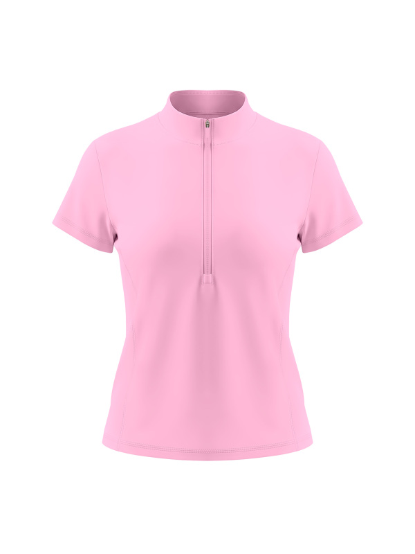 Women's Yoga Quarter-Zip Mock Neck T-Shirt