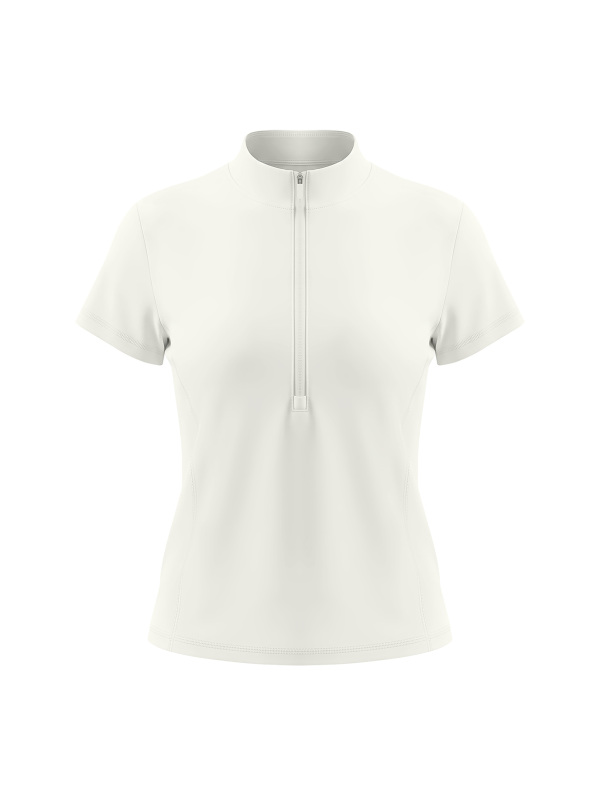 Women's Yoga Quarter-Zip Mock Neck T-Shirt
